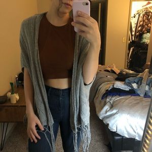 Pacsun boho style frayed cardigan